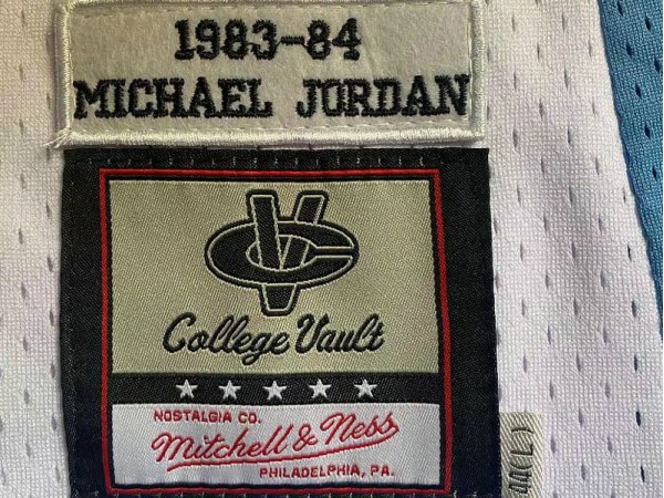 M&N North Carolina #23 Michael Jordan White 1983/84 Jersey