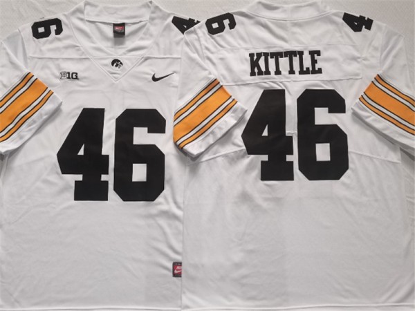 Iowa Hawkeyes #46 George Kittle White Football Jersey