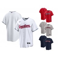 Custom Cleveland Guardians Cool Base Jersey - Red/Navy/White/Gray 