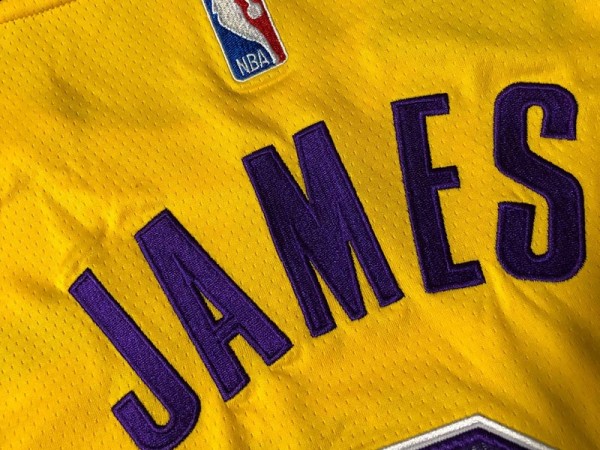 Los Angeles Lakers #6 Lebron James Yellow Swingman Jersey - Embroider Edition