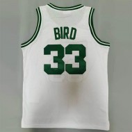 M&N Boston Celtics #33 Larry Bird White 1985-88 Hardwood Classics Jersey