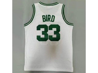 M&N Boston Celtics #33 Larry Bird White 1985-88 Hardwood Classics Jersey