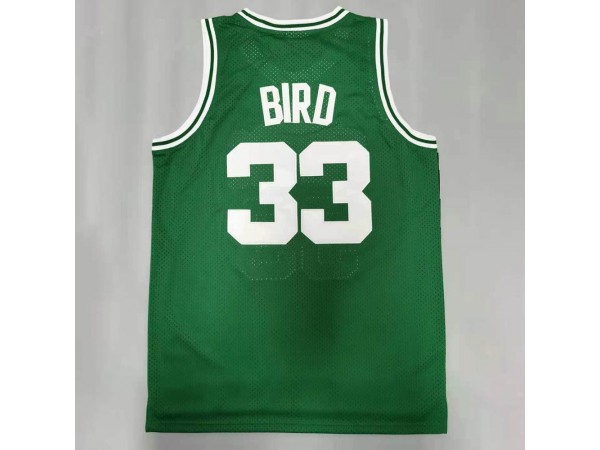 M&N Boston Celtics #33 Larry Bird Green 1985-88 Hardwood Classics Jersey