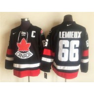 2002 Winter Olympics Team Canada #66 Mario Lemieux CCM Vintage Jersey  -Red/Black