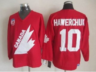 1991 Canada Cup Team Canada #10 Dale Hawerchuk CCM Vintage Jersey - Red/White