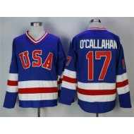 1980 Winter Olympics Team USA #17 Jack O'Callahan CCM Vintage Jersey - Blue/White