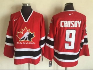 2002 Winter Olympics Team Canada #9 Sidney Crosby CCM Vintage Jersey - Red/Black