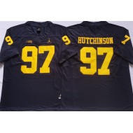 Michigan Wolverines #97 Aidan Hutchinson Navy College Jersey