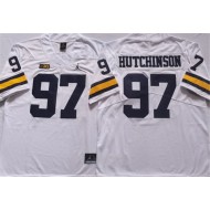 Michigan Wolverines #97 Aidan Hutchinson White Football Jersey