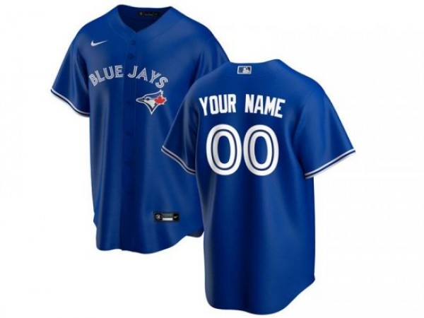 Custom Toronto Blue Jays Cool Base Jersey - White/Royal/Light Blue 