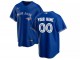 Custom Toronto Blue Jays Cool Base Jersey - White/Royal/Light Blue 