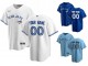 Custom Toronto Blue Jays Cool Base Jersey - White/Royal/Light Blue 