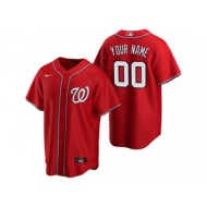 Custom Washington Nationals Cool Base Jersey - White/Red/Navy/Light Blue