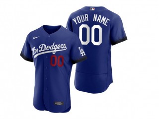 Custom Los Angeles Dodgers Royal City Connect Flex Base Jersey