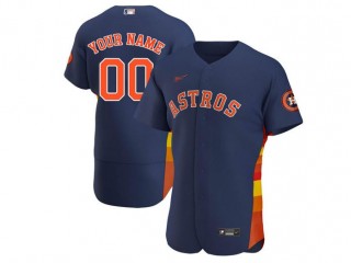 Custom Houston Astros Flex Base Jersey - Orange/White/Gray/Navy 