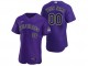 Custom Colorado Rockies Flex Base Jersey - Purple/White 