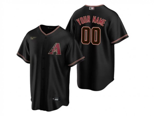 Custom Arizona Diamondbacks Black Cool Base Jersey