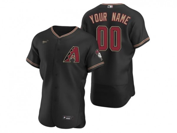 Custom Arizona Diamondbacks Black Flex Base Jersey