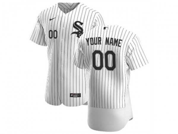 Custom Chicago White Sox White Flex Base Jersey