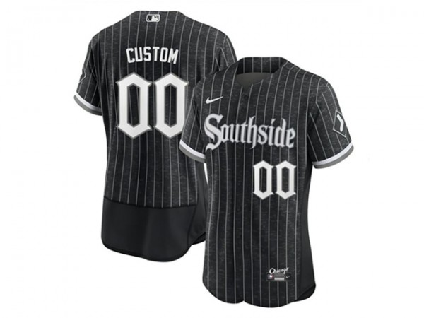 Custom Chicago White Sox Black City Connect Flex Base Jersey