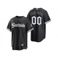 Custom Chicago White Sox Black City Connect Cool Base Jersey