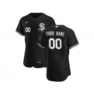 Custom Chicago White Sox Black Flex Base Jersey