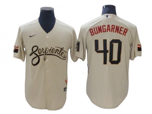 Arizona Diamondbacks #40 Madison Bumgarner Sand City Connect Cool Base Jersey