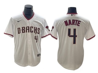 Arizona Diamondbacks #4 Ketel Marte White Cool Base Jersey