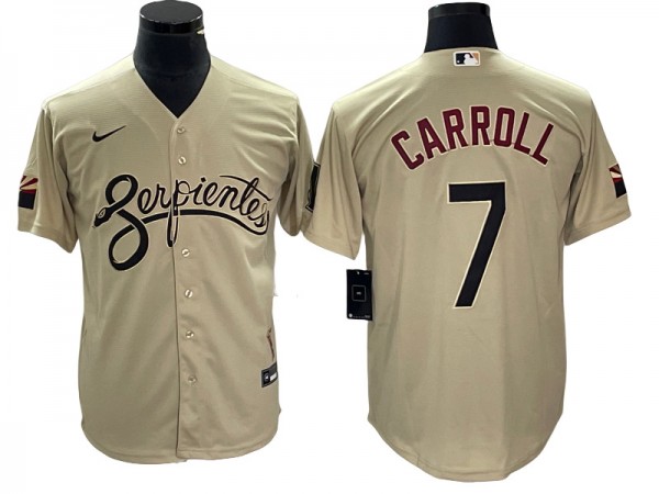 Arizona Diamondbacks #7 Corbin Carroll Sand City Connect Cool Base Jersey