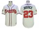 Atlanta Braves #23 David Justice 1995 Throwback Jersey - Gray/White