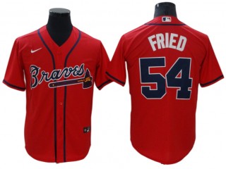 Atlanta Braves #54 Max Fried Red Alternate Cool Base Jersey