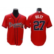 Atlanta Braves #27 Austin Riley Red Alternate Cool Base Jersey