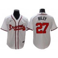 Atlanta Braves #27 Austin Riley White Home Cool Base Jersey