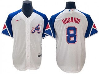 Atlanta Braves #8 Eddie Rosario White City Connect Jersey