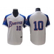 Atlanta Braves #10 Chipper Jones White Turn Back The Clock Jersey