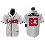 Atlanta Braves #23 Michael Harris II White Home Cool Base Jersey