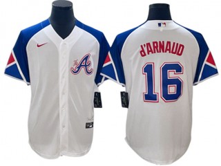 Atlanta Braves #16 Travis d'Arnaud White City Connect Jersey