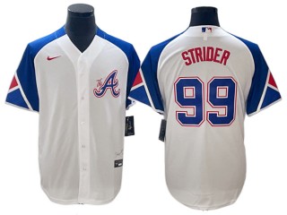 Atlanta Braves #99 Spencer Strider White City Connect Jersey