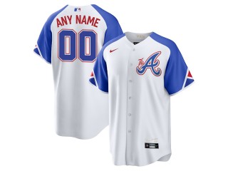 Custom Atlanta Braves White City Connect Jersey