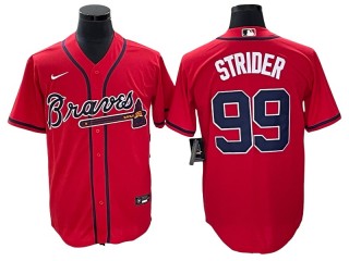 Atlanta Braves #99 Spencer Strider Red Cool Base Jersey