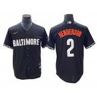 Baltimore Orioles #2 Gunnar Henderson Black City Connect Jersey