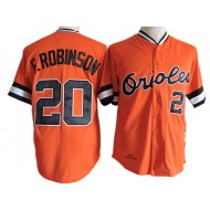 Baltimore Orioles #20 Frank Robinson 1971 Orange Throwback Custom Jersey