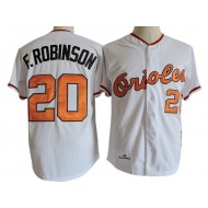 Baltimore Orioles #20 Frank Robinson 1971 White Throwback Jersey