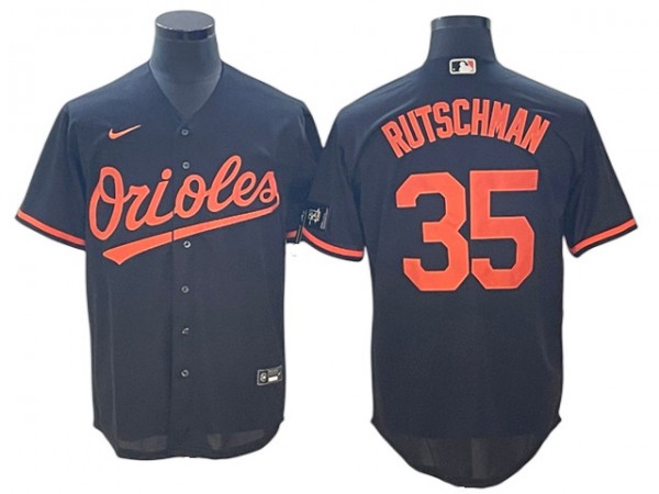 Baltimore Orioles #35 Adley Rutschman Black Alternate Cool Base Jersey