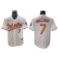 Baltimore Orioles #7 Jackson Holliday White Home Limited Jersey