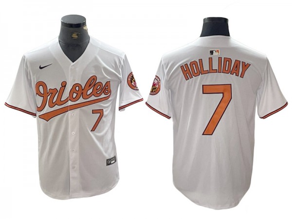 Baltimore Orioles #7 Jackson Holliday White Home Limited Jersey