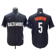 Baltimore Orioles #5 Brooks Robinson Black City Connect Jersey