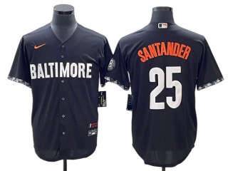 Baltimore Orioles #25 Anthony Santander Black City Connect Jersey