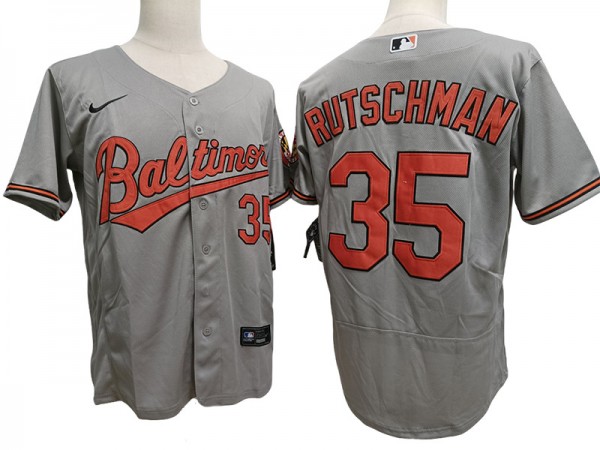 Baltimore Orioles #35 Adley Rutschman Gray Flex Base Jersey