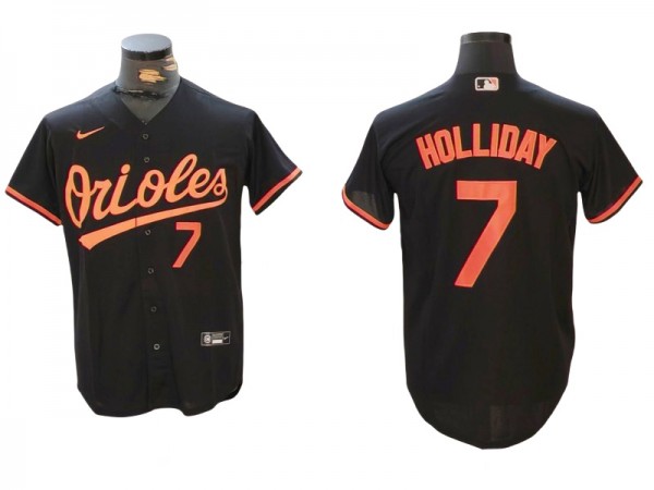 Baltimore Orioles #7 Jackson Holliday Orange Alternate Limited Jersey